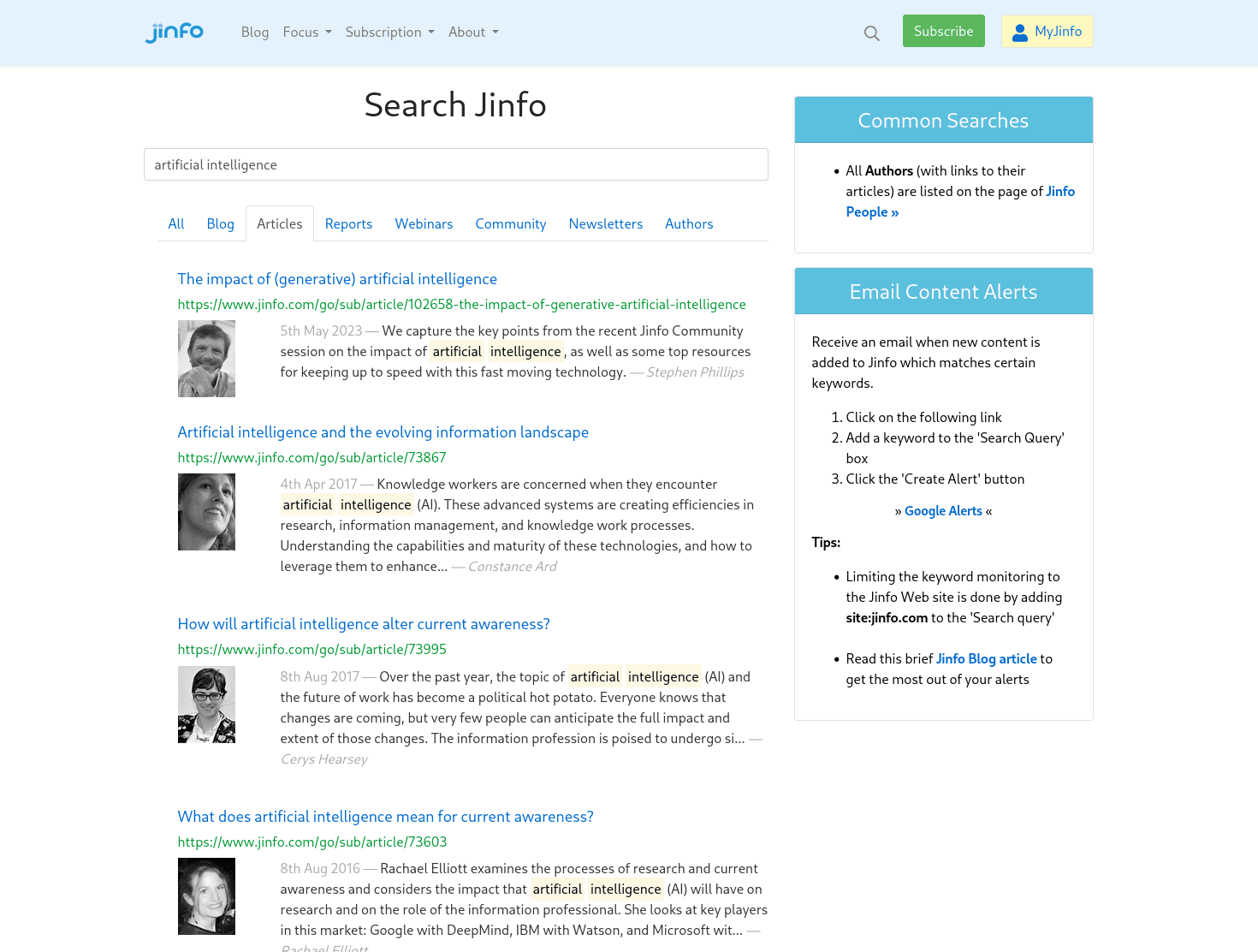 Jinfo - research platform